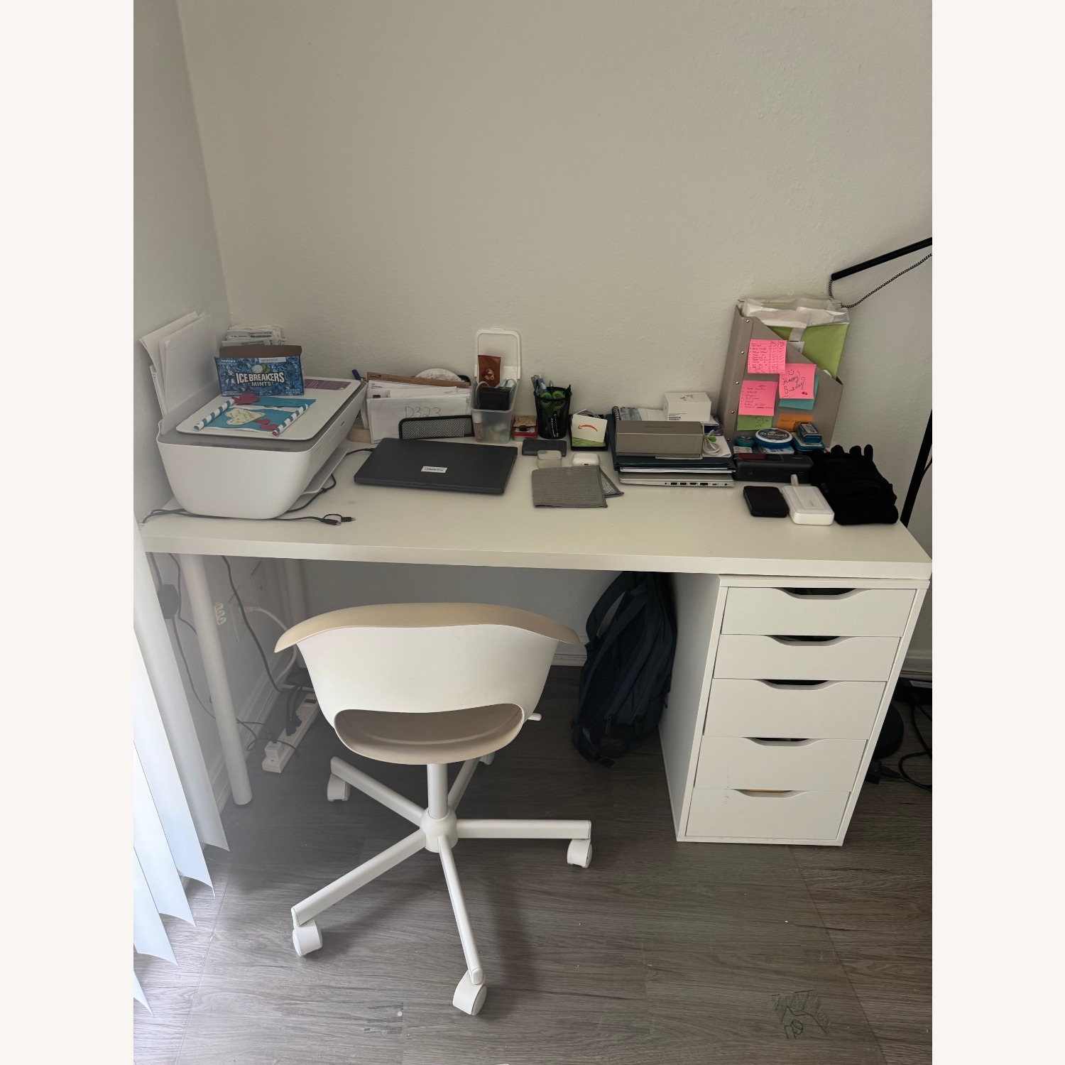 IKEA LAGAPTEN White Wood Desk - image-2