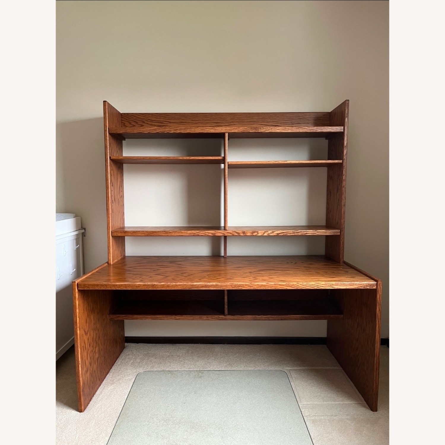 Solid Wood Desk With Hutch - image-2