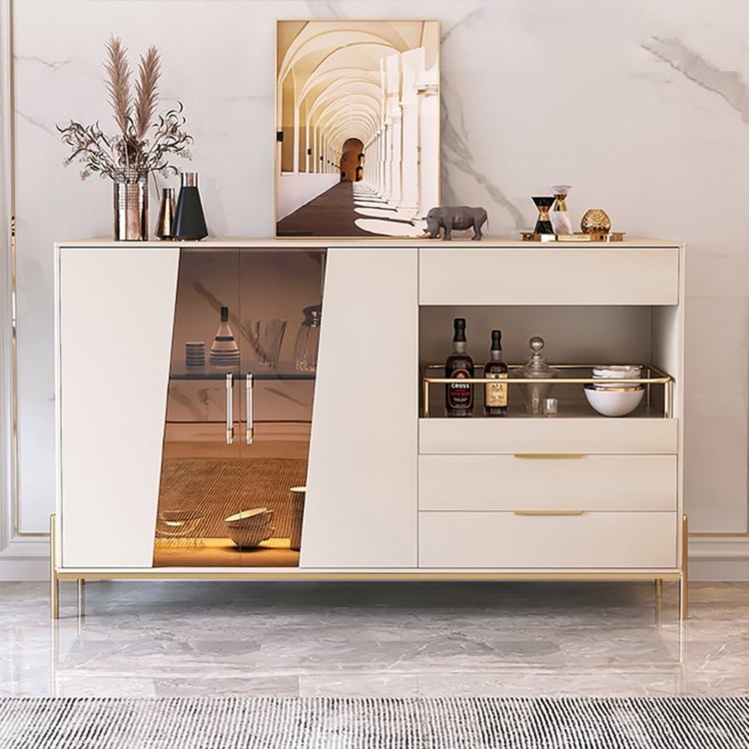 Natural Wood Sideboard - image-1