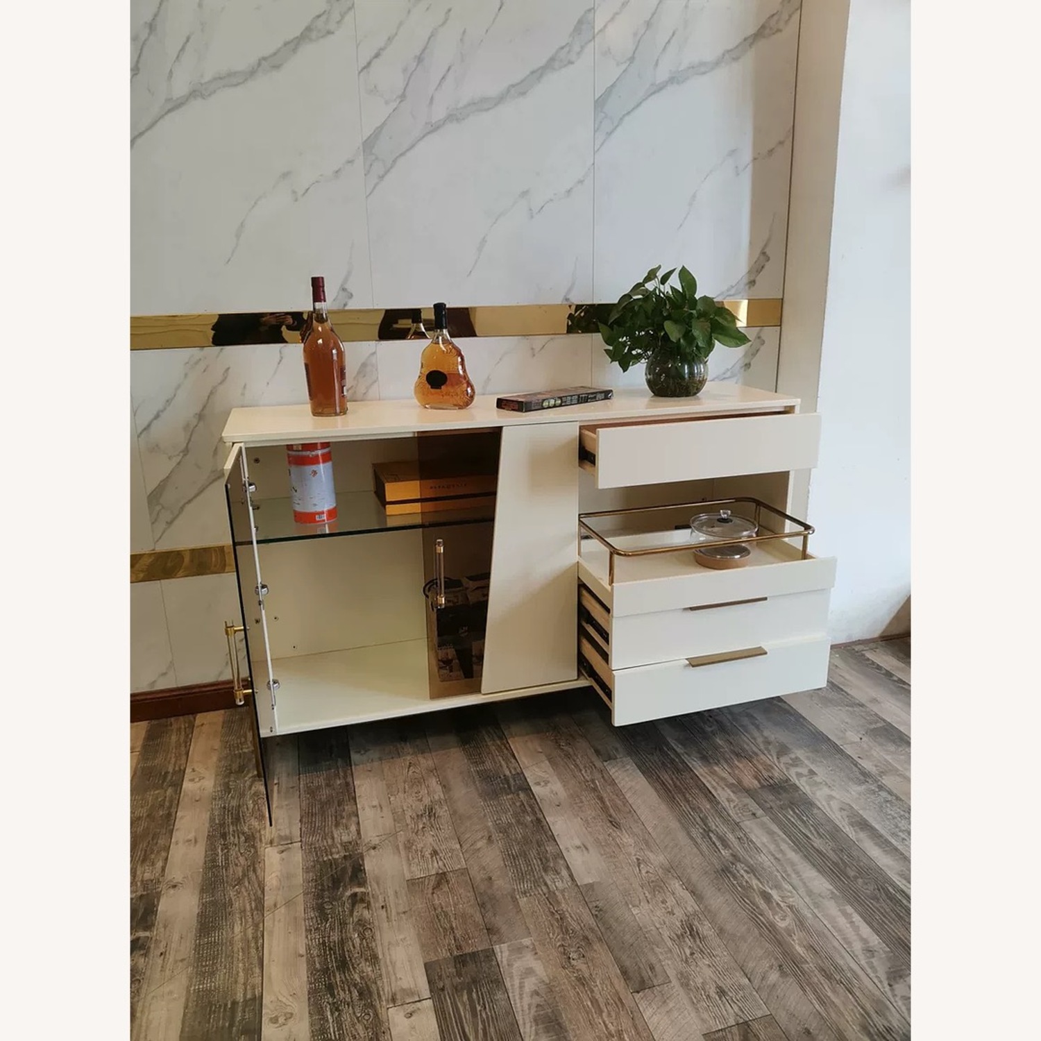 Natural Wood Sideboard - image-4