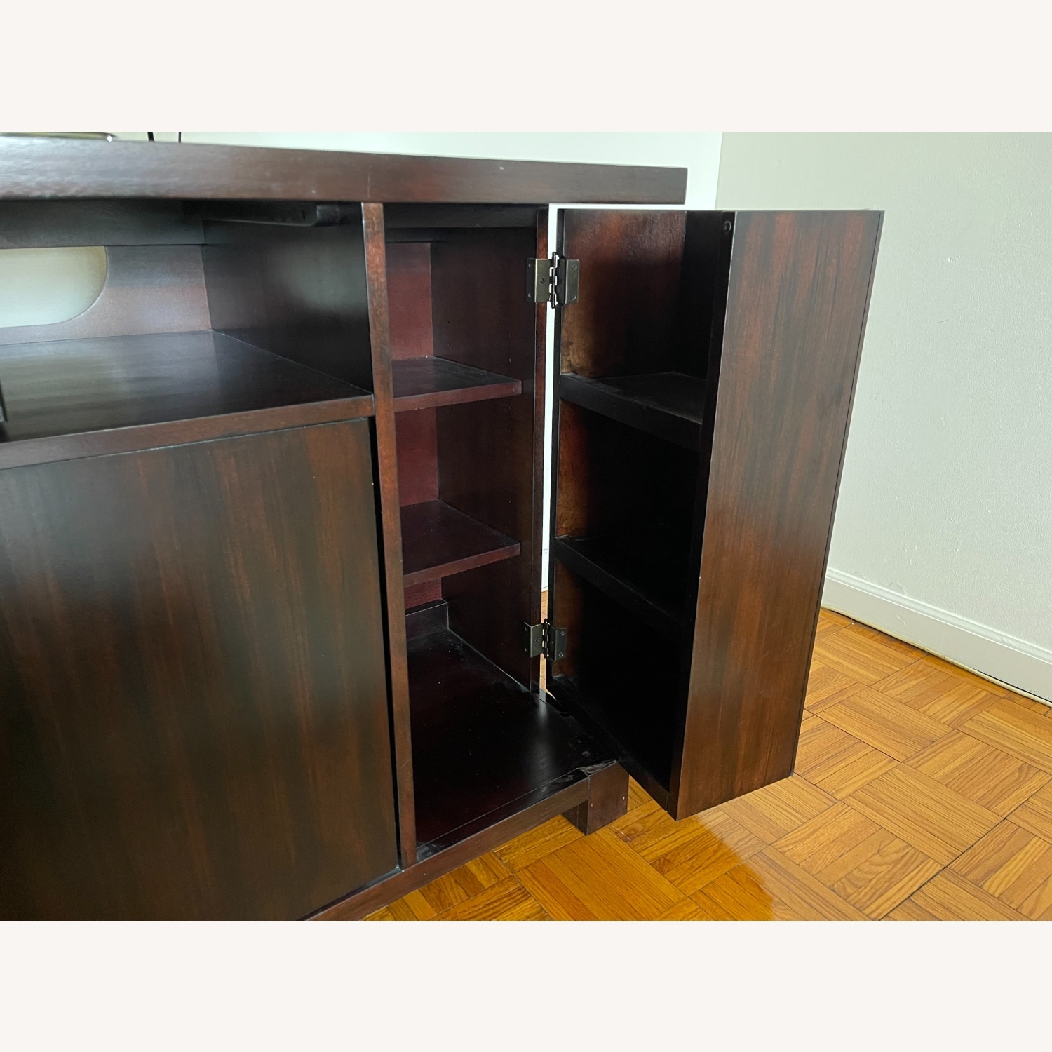 Pottery Barn Dark Brown Sideboard with Storage - image-6