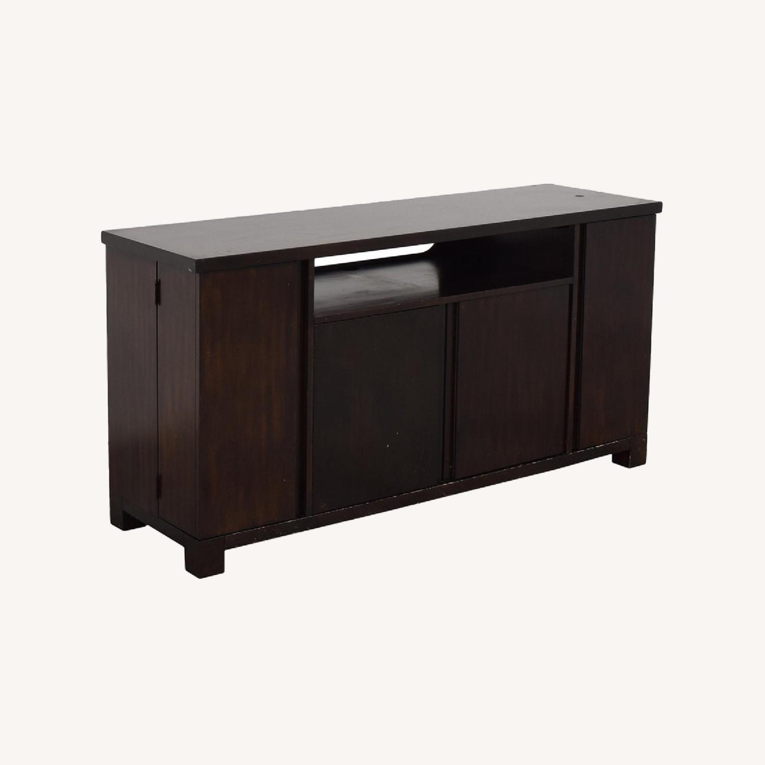 Pottery Barn Dark Brown Sideboard with Storage - image-9