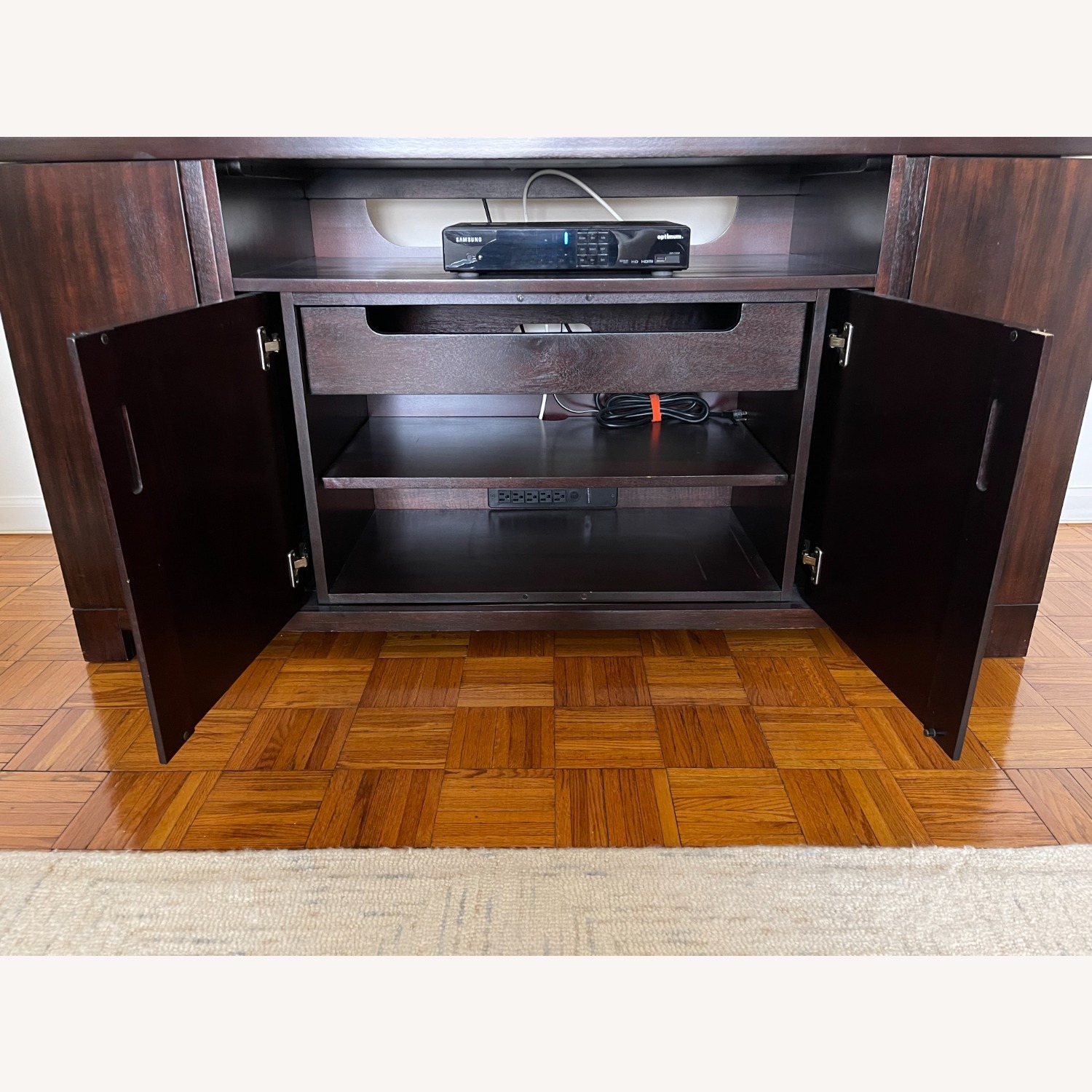 Pottery Barn Dark Brown Sideboard with Storage - image-5