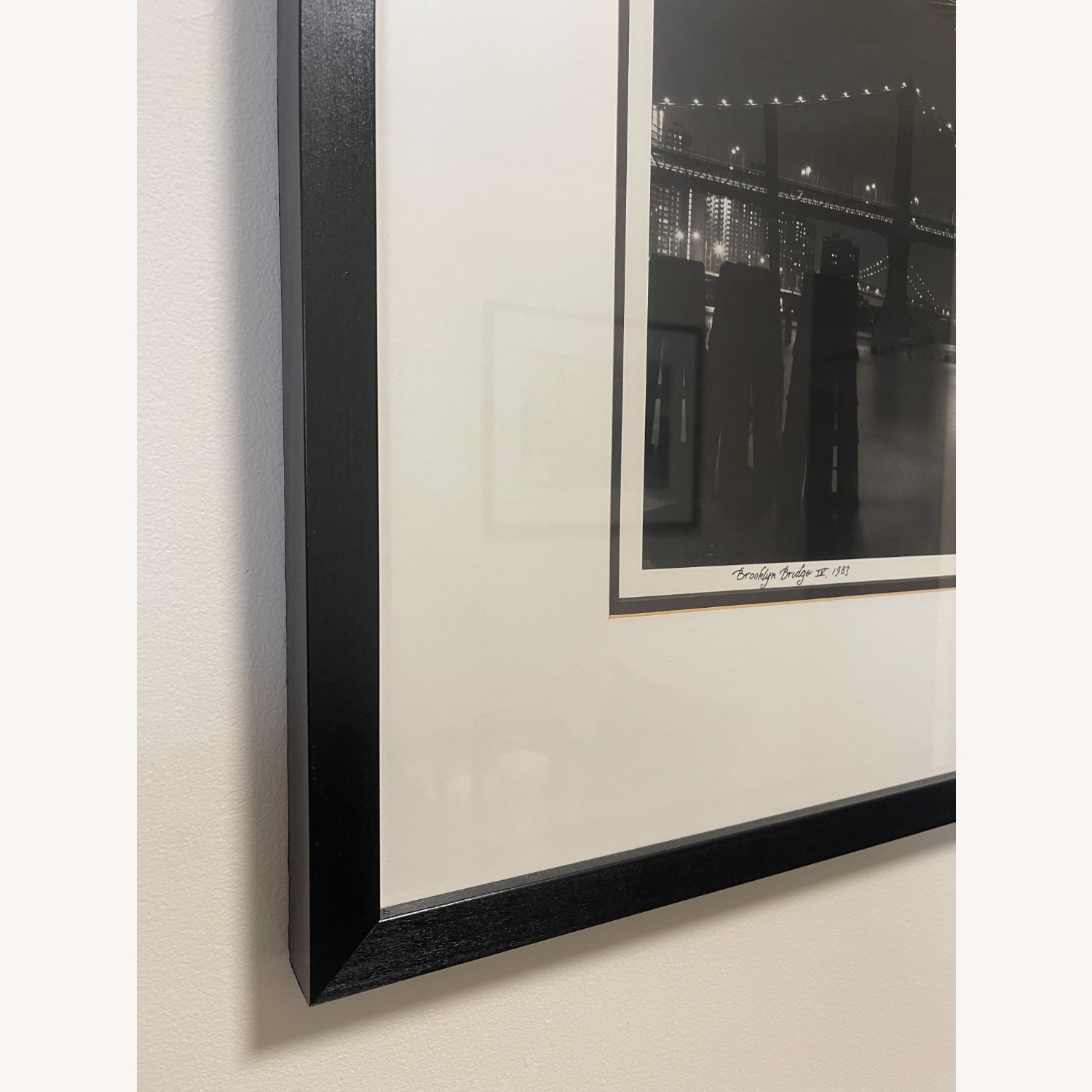 Brooklyn Bridge Framed B/W Print - image-3