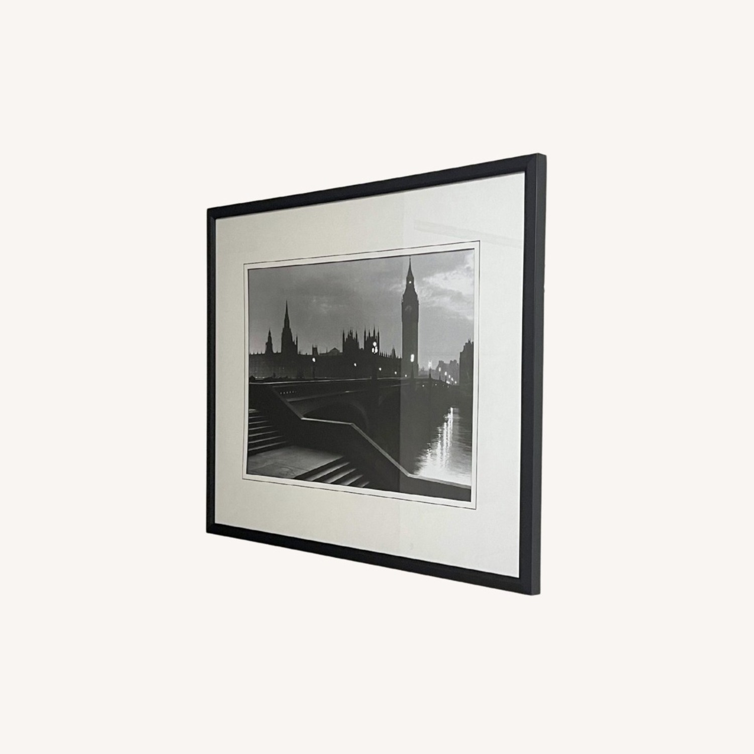 London Big Ben Framed B/W Print - image-1