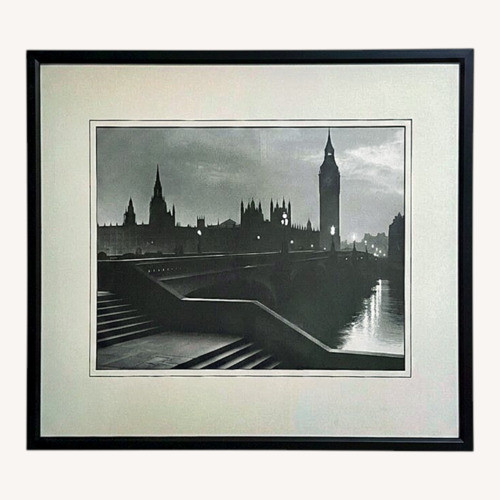 Used London Big Ben Framed B/W Print for sale on AptDeco