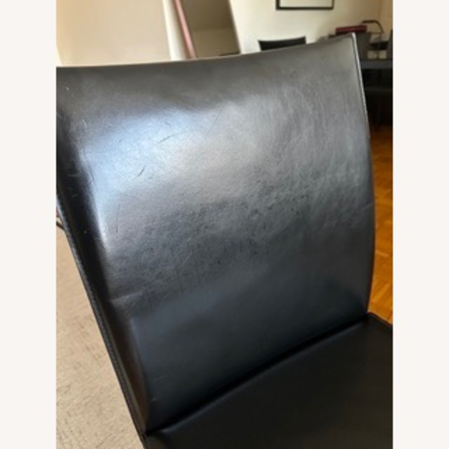Dining Table with Glass Top and 4 Leather Chairs - image-8