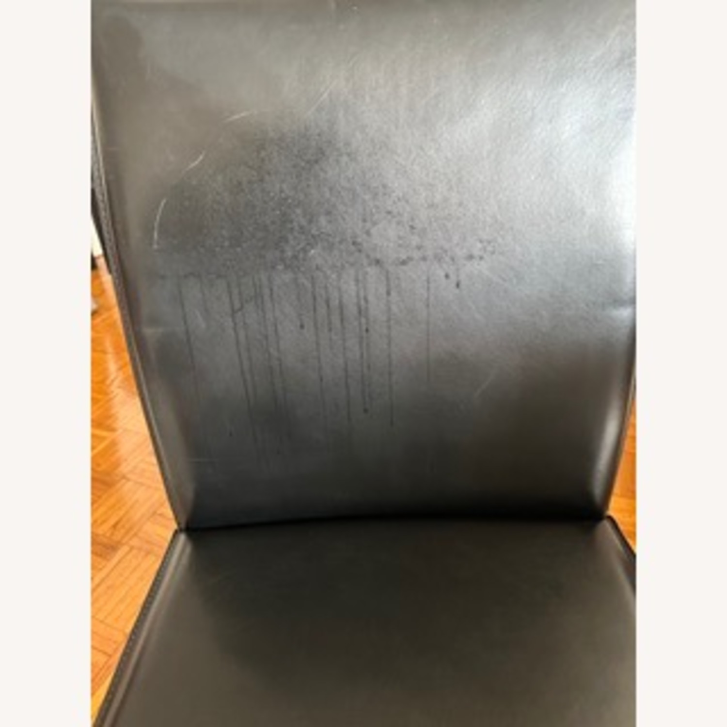 Dining Table with Glass Top and 4 Leather Chairs - image-9