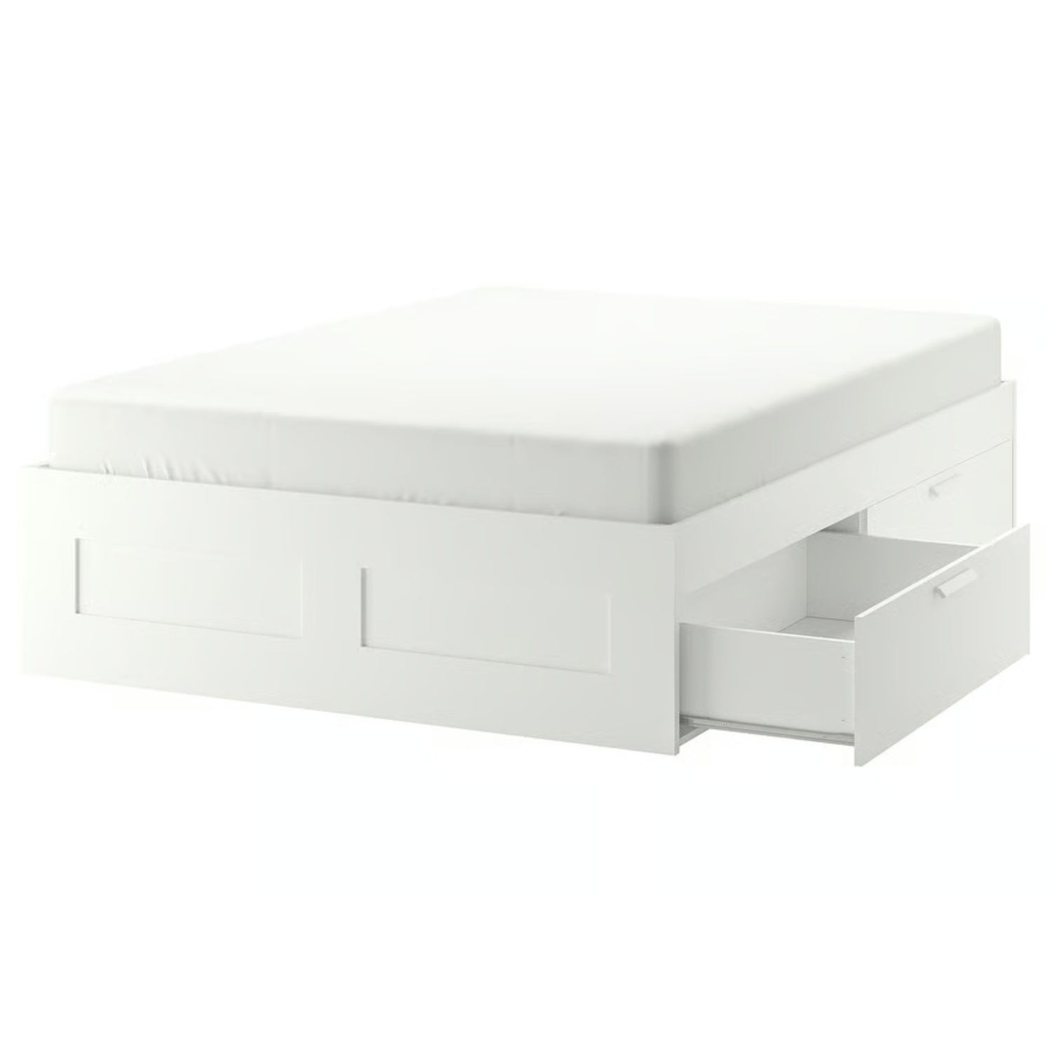 IKEA Brimnes White King Bed with Slats - image-4