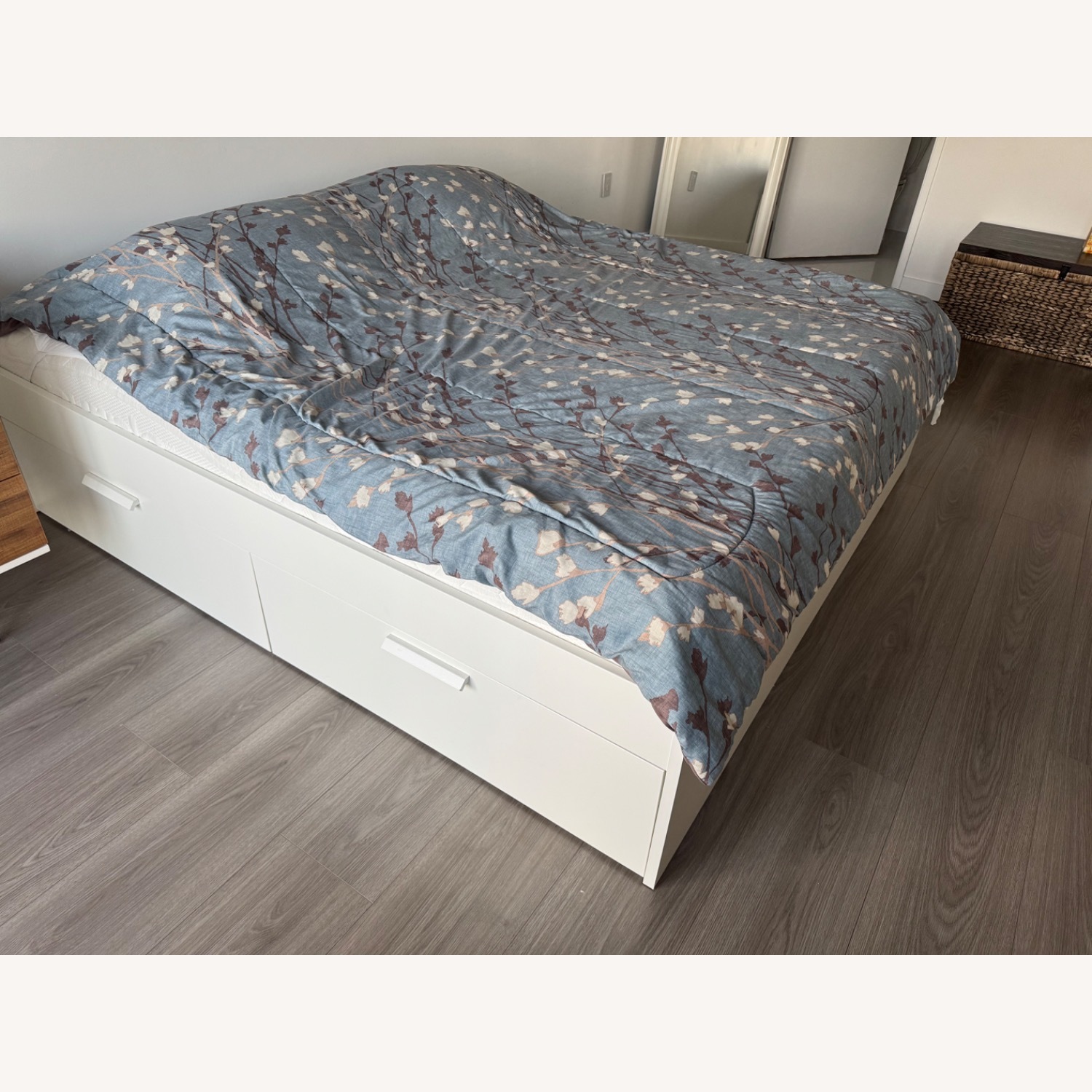 IKEA Brimnes White King Bed with Slats - image-3