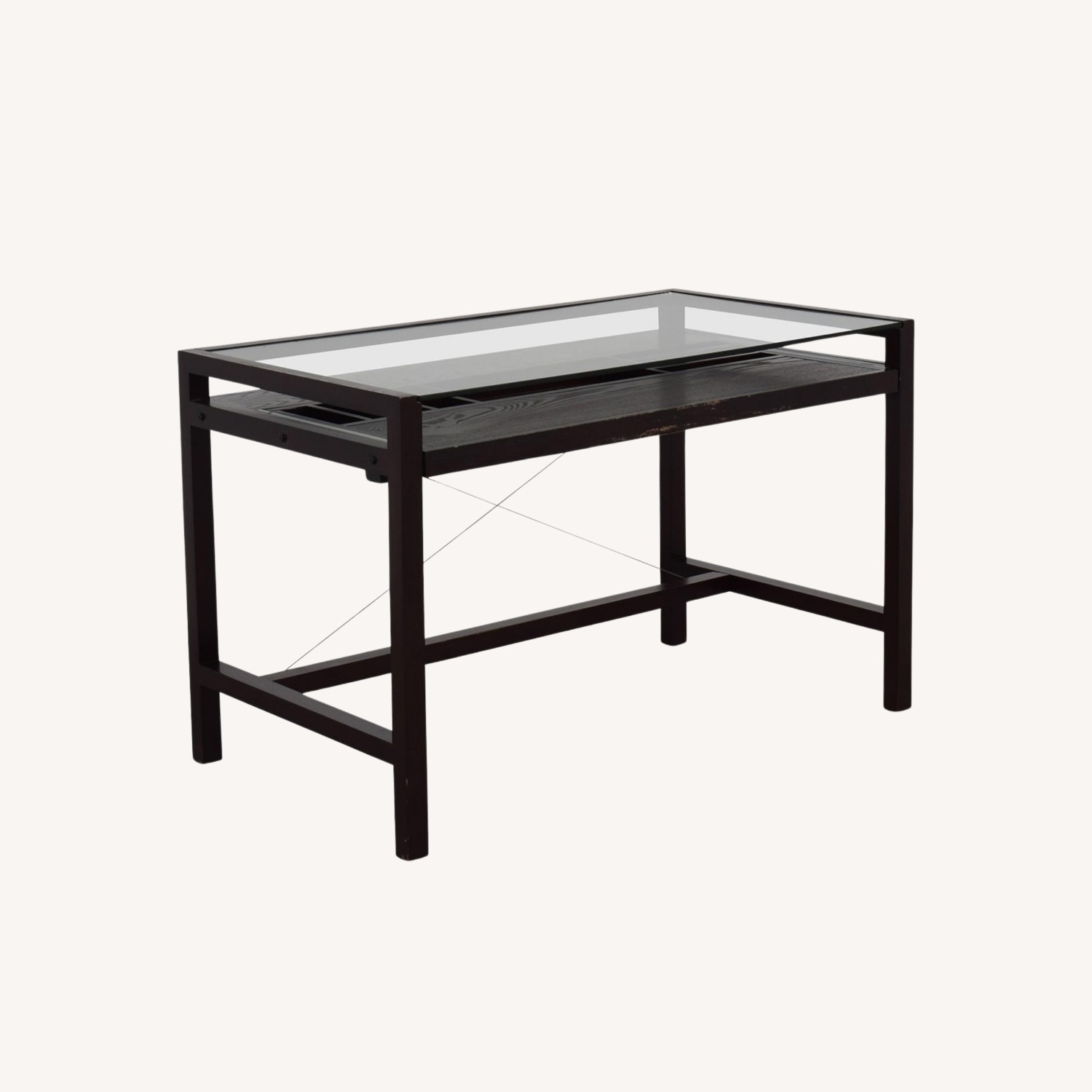 Crate & Barrel Brown Drake Desk - image-6