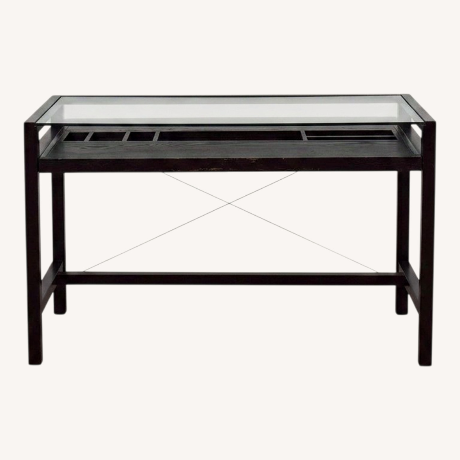 Crate & Barrel Brown Drake Desk - image-0