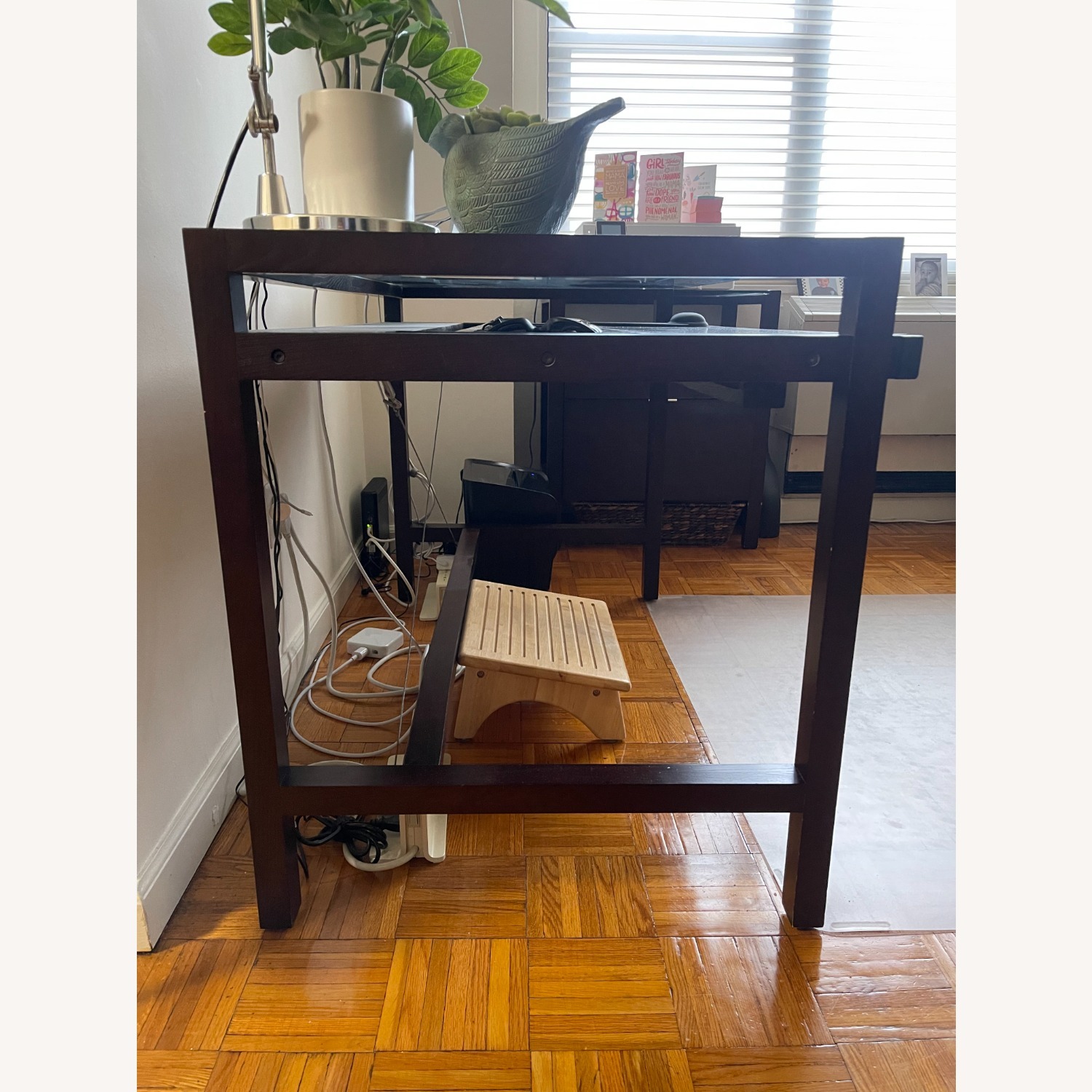 Crate & Barrel Brown Drake Desk - image-3
