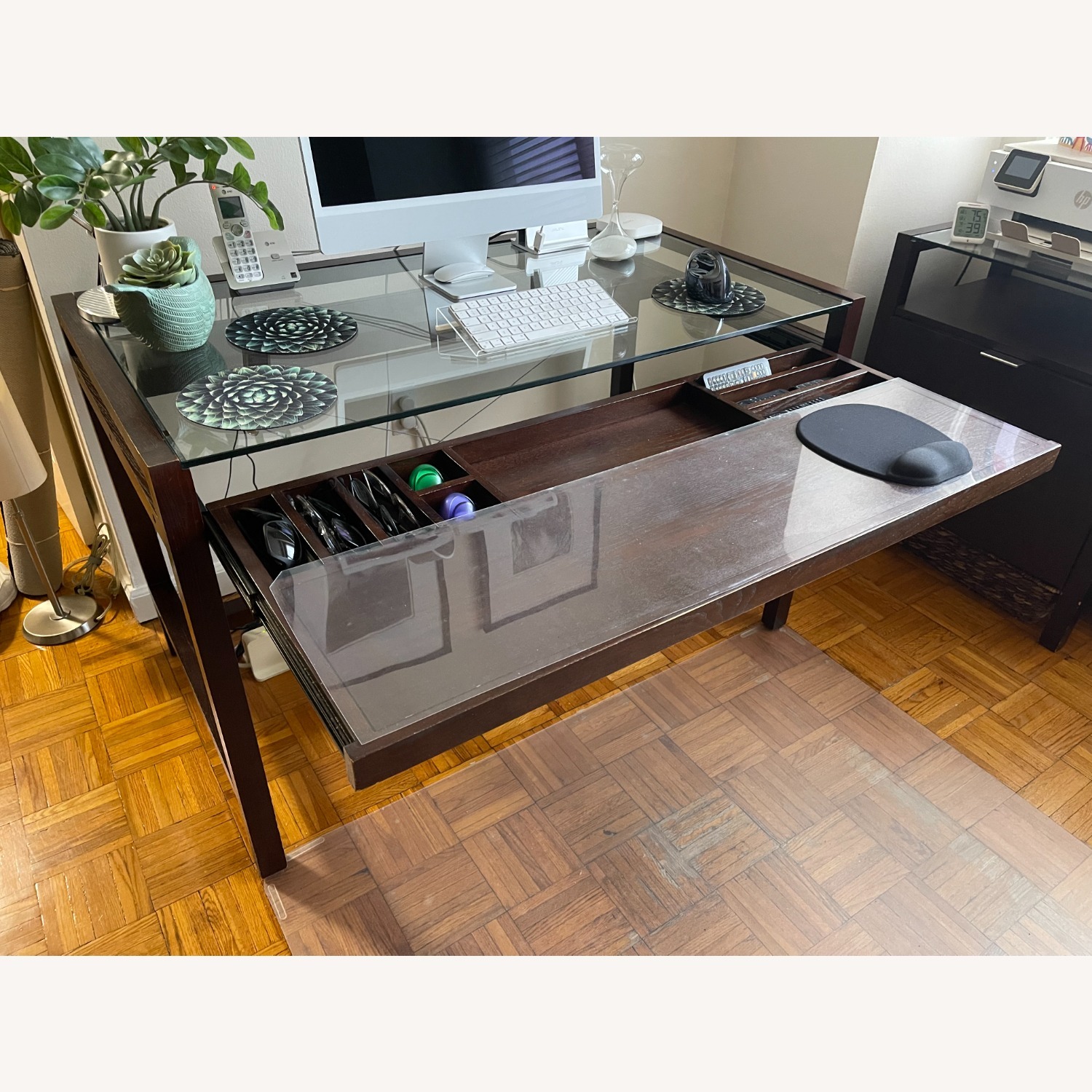Crate & Barrel Brown Drake Desk - image-5