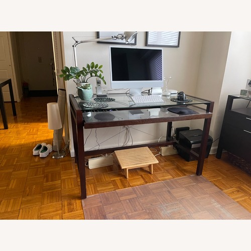 Used Crate & Barrel Brown Drake Desk for sale on AptDeco