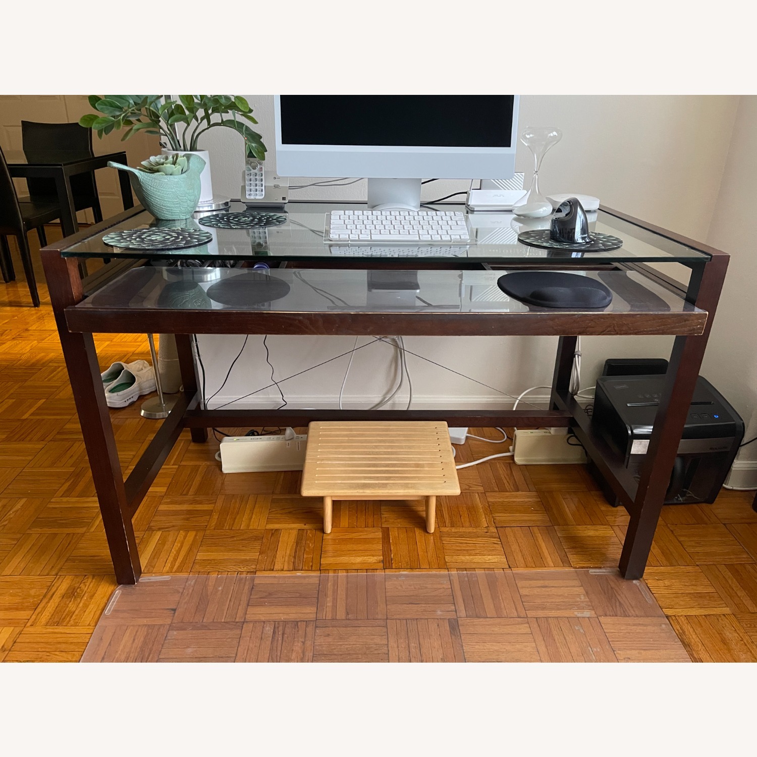 Crate & Barrel Brown Drake Desk - image-2