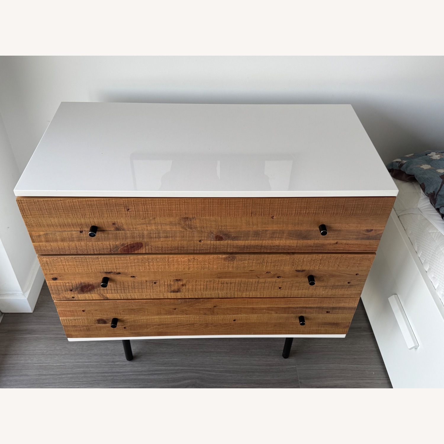 West Elm Reclaimed Wood + Lacquer 3-Drawer Dresser - image-3