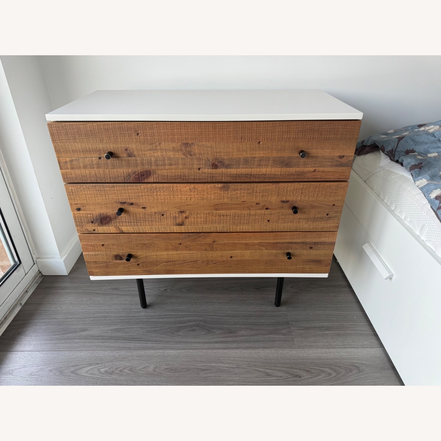 West Elm Reclaimed Wood + Lacquer 3-Drawer Dresser - image-1