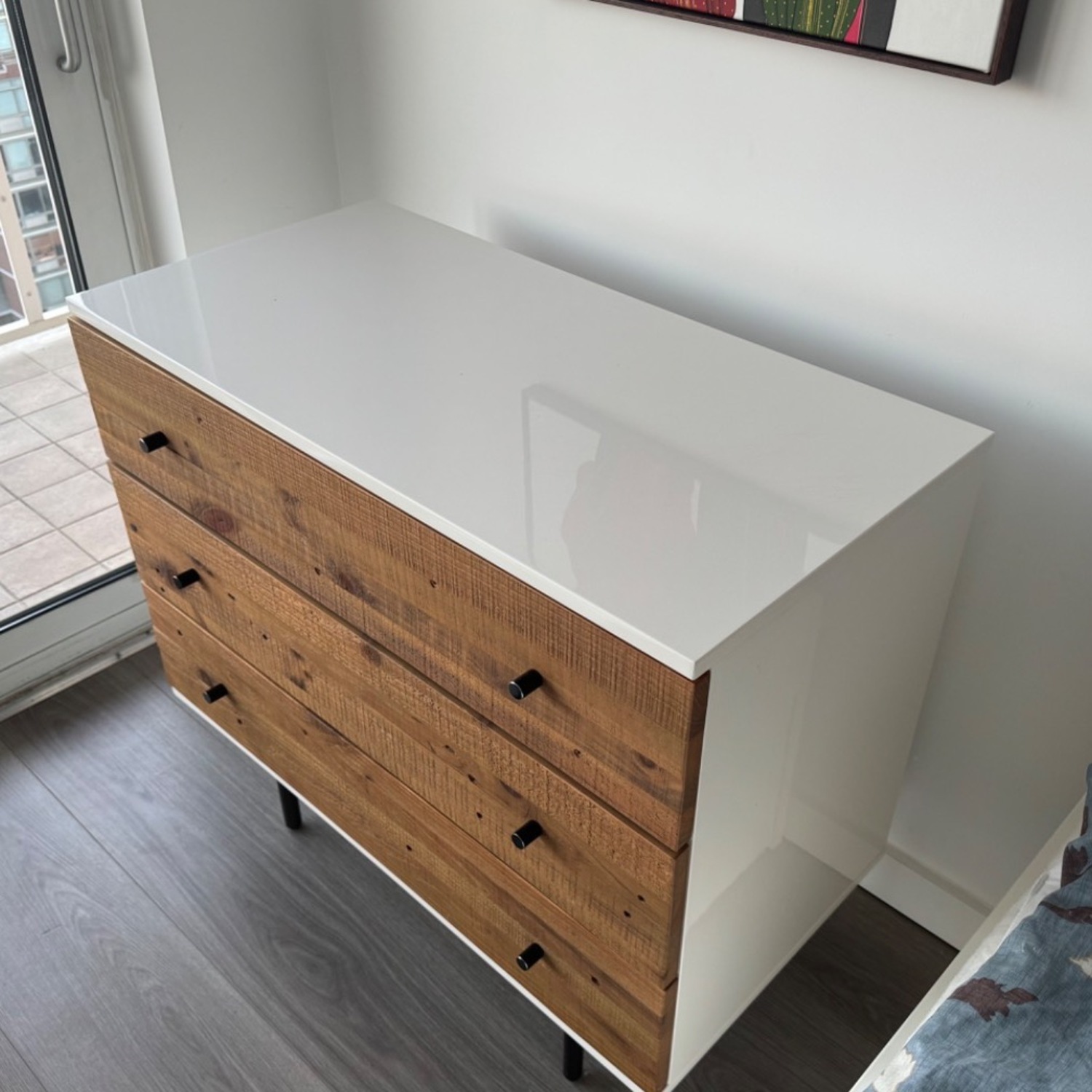 West Elm Reclaimed Wood + Lacquer 3-Drawer Dresser - image-4