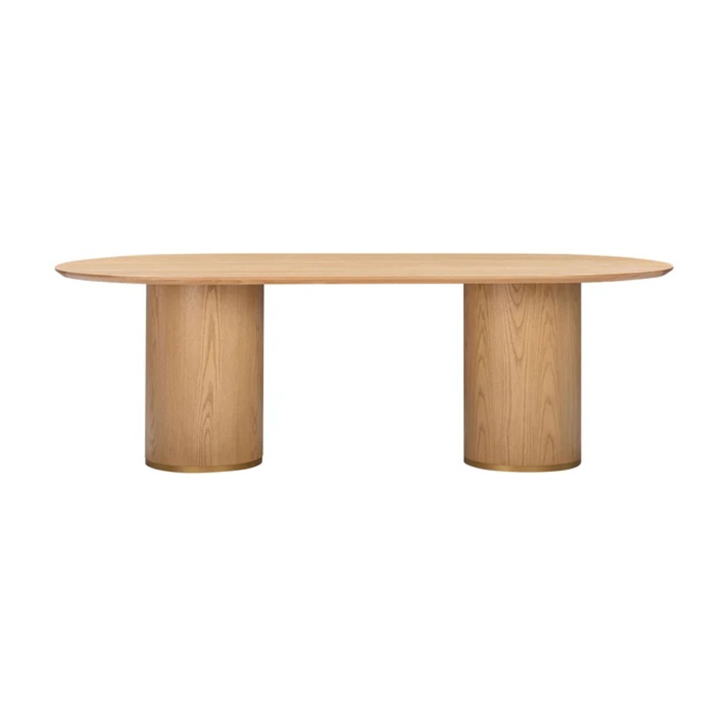 Brandy 95" Natural Ash Wood Oval Dining Table - image-4