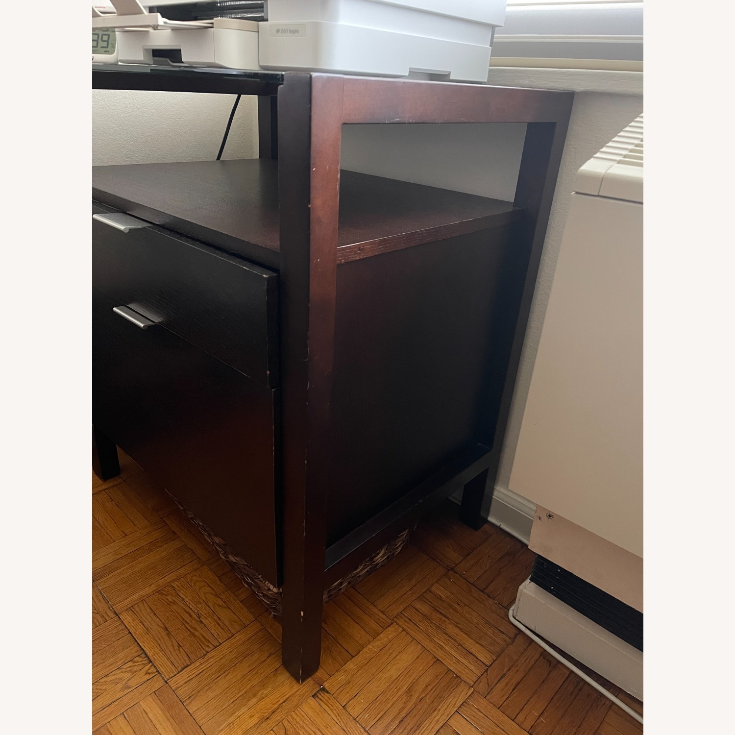 Crate & Barrel Reese Brown Wood File Cabinet - image-3