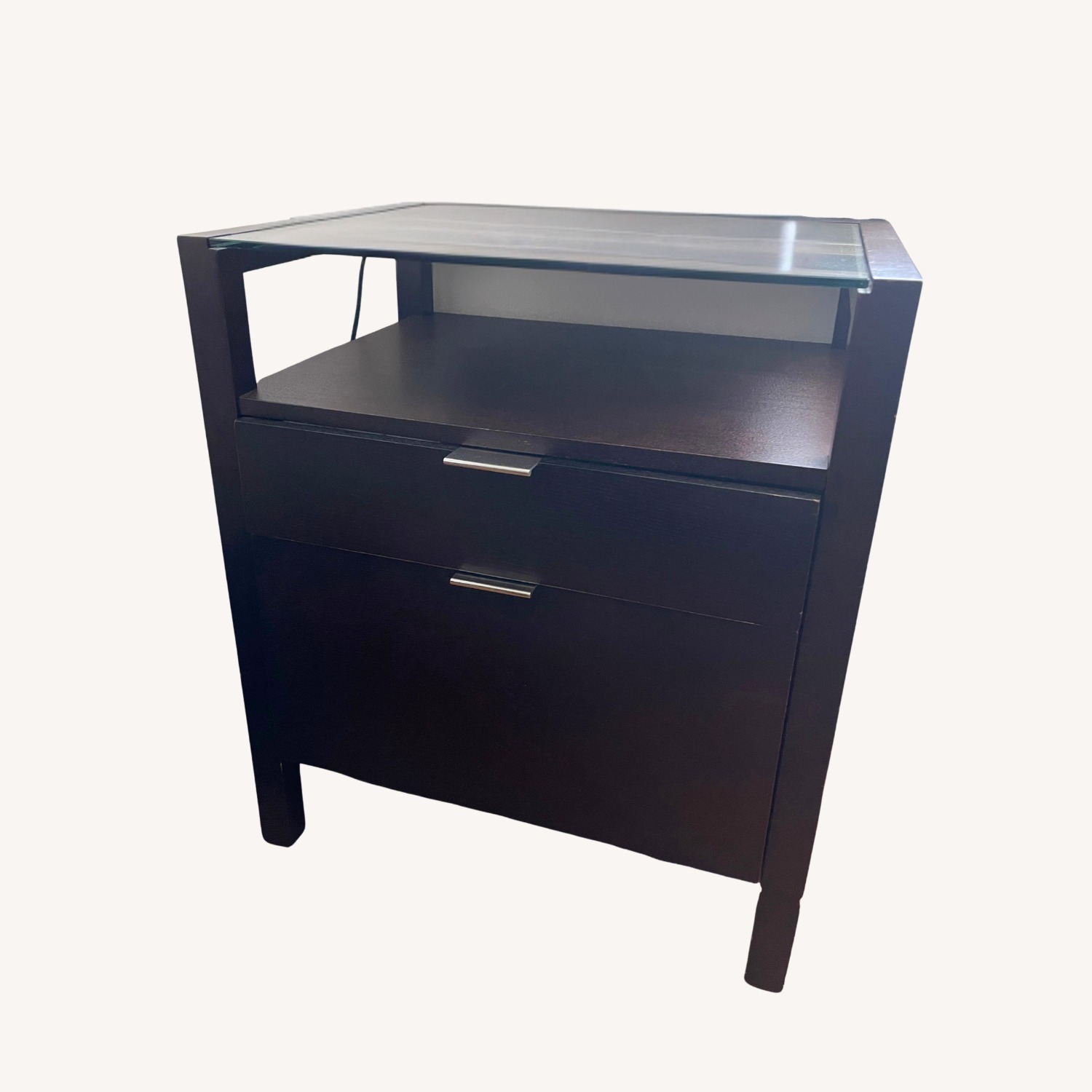 Crate & Barrel Reese Brown Wood File Cabinet - image-6