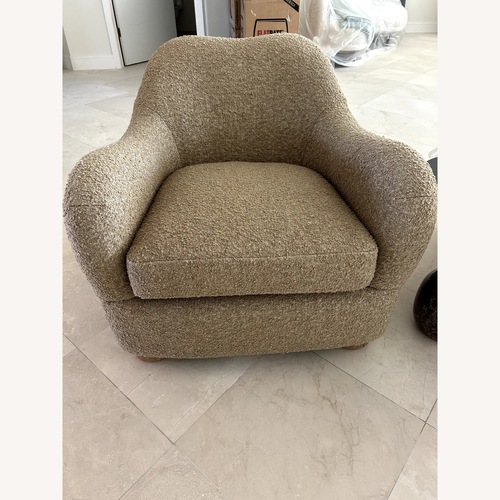 Used CB2 Bacio Boucle Accent Chairs for sale on AptDeco