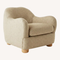 CB2 Bacio Boucle Accent Chairs