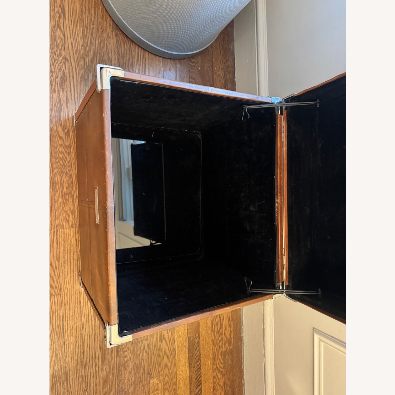 Vintage/Antique Dark Brown Leather Chest - image-7