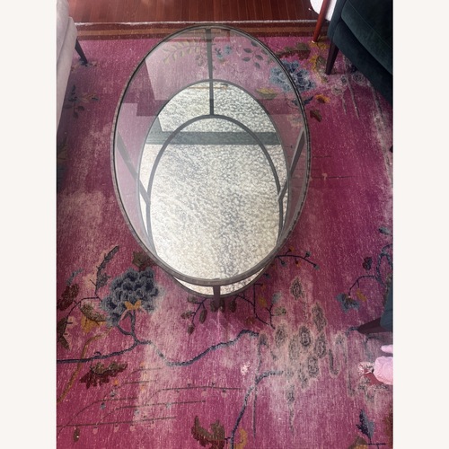Used Crate & Barrel Claremont Glass Coffee Table for sale on AptDeco