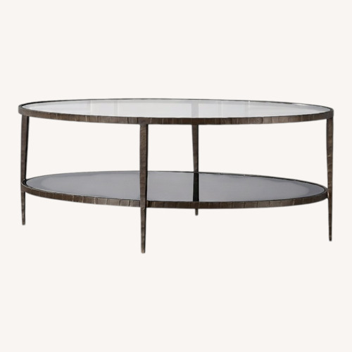 Used Crate & Barrel Claremont Glass Coffee Table for sale on AptDeco