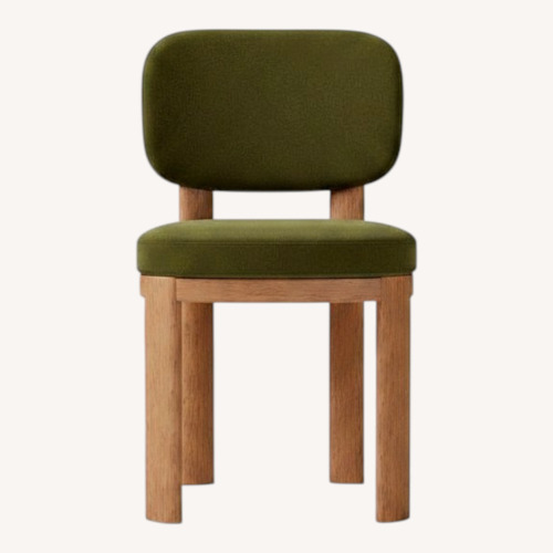 Used West Elm Anton Green Velvet Dining Chairs for sale on AptDeco
