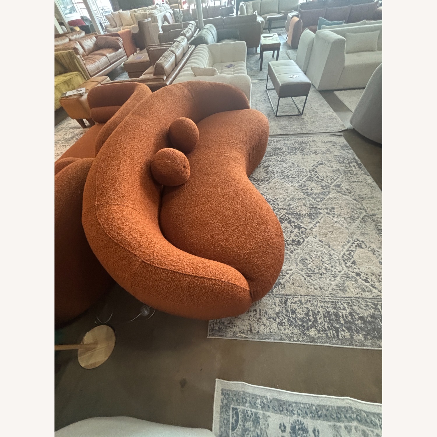 Blair Burnt Orange Boucle Sofa - image-2
