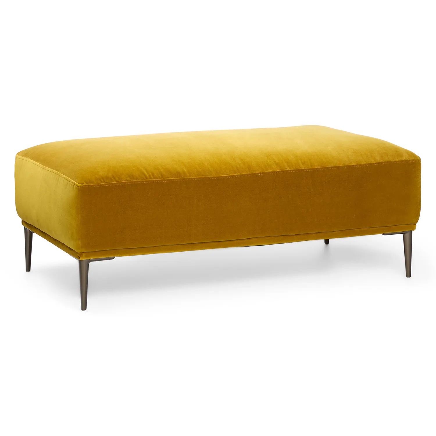 Article Abisko Yellow Velvet Ottoman - image-6