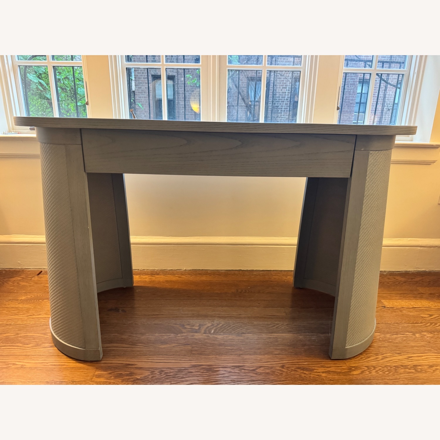 Crate & Kids Jake Arnold Blue Wood Desk - image-3