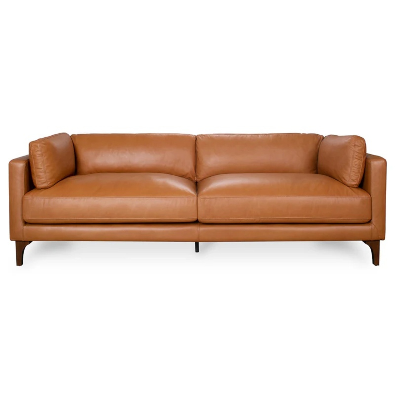 Georgia Tan Leather Sofa - image-4