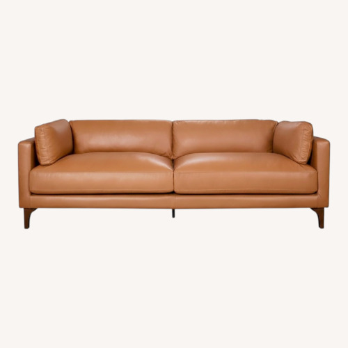 Used Georgia Tan Leather Sofa for sale on AptDeco