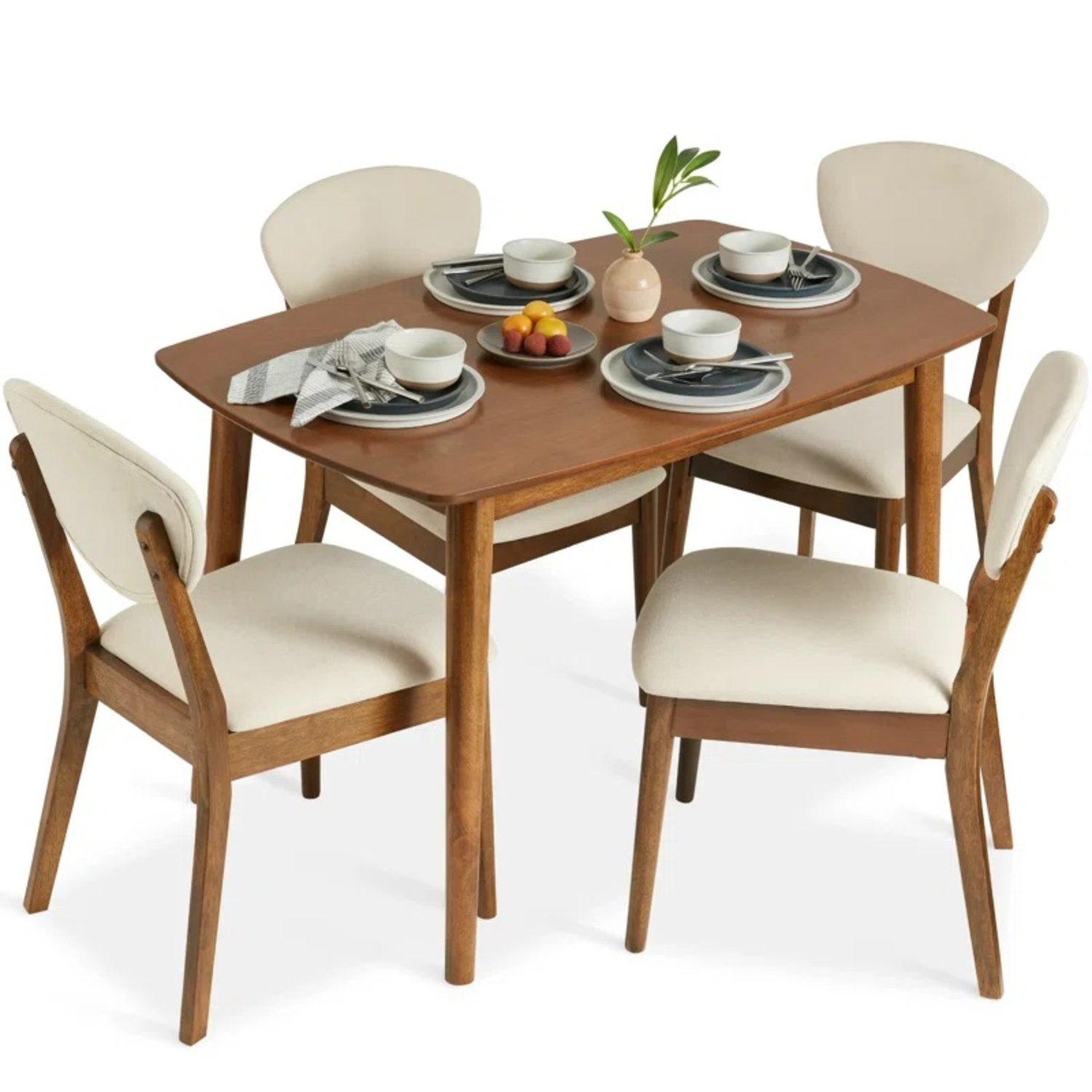 Wayfair Dark Brown Wood Dining Set - image-9