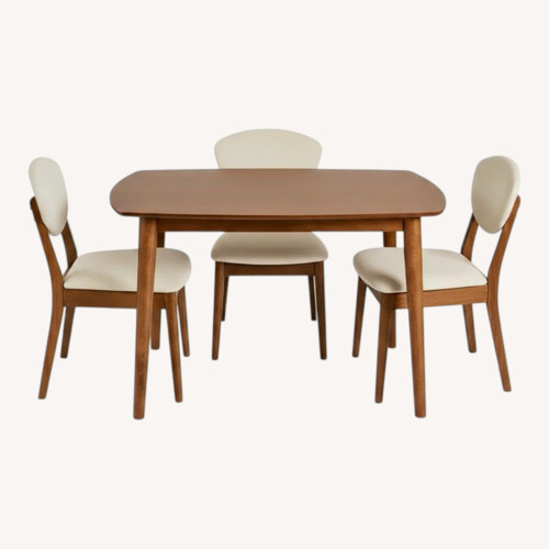Used Wayfair Dark Brown Wood Dining Set for sale on AptDeco