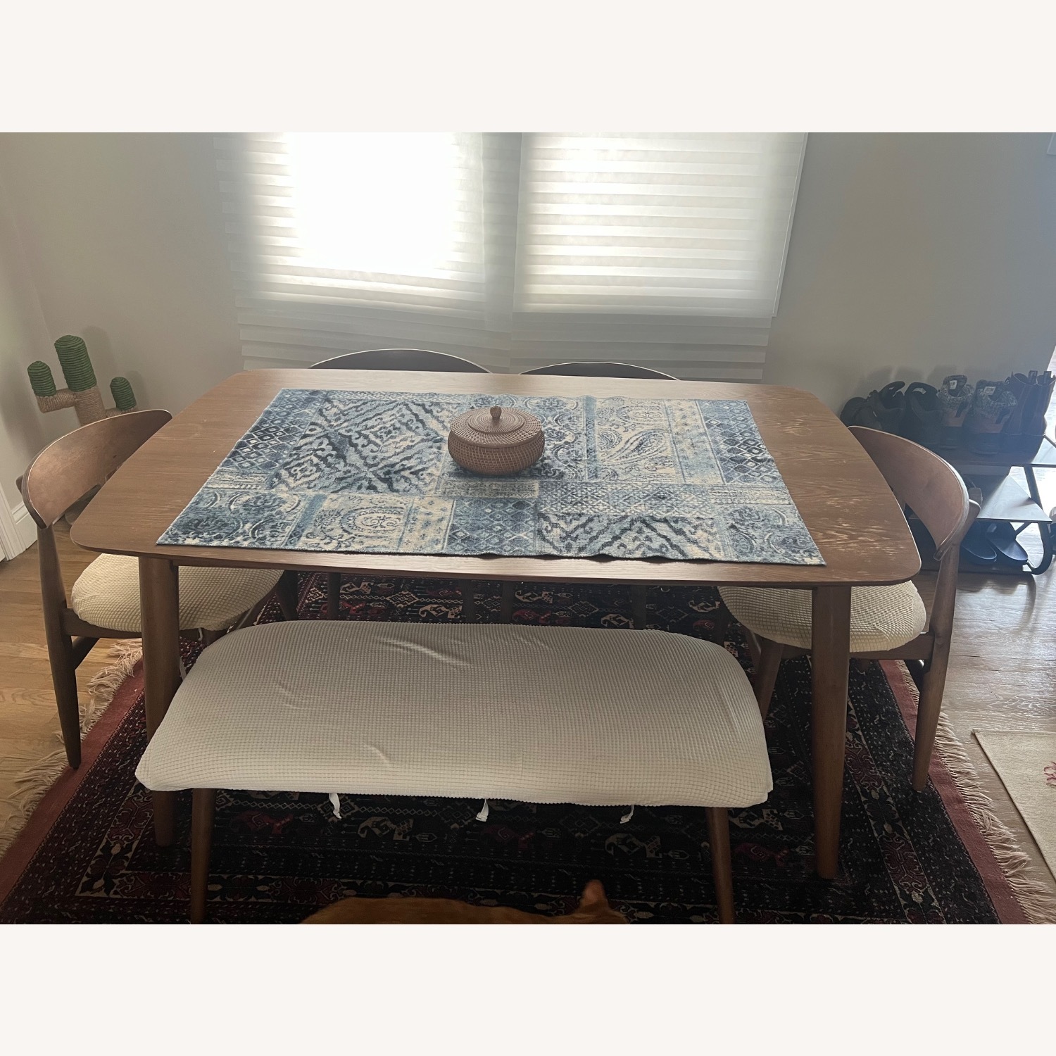 Wayfair Dark Brown Wood Dining Set - image-1