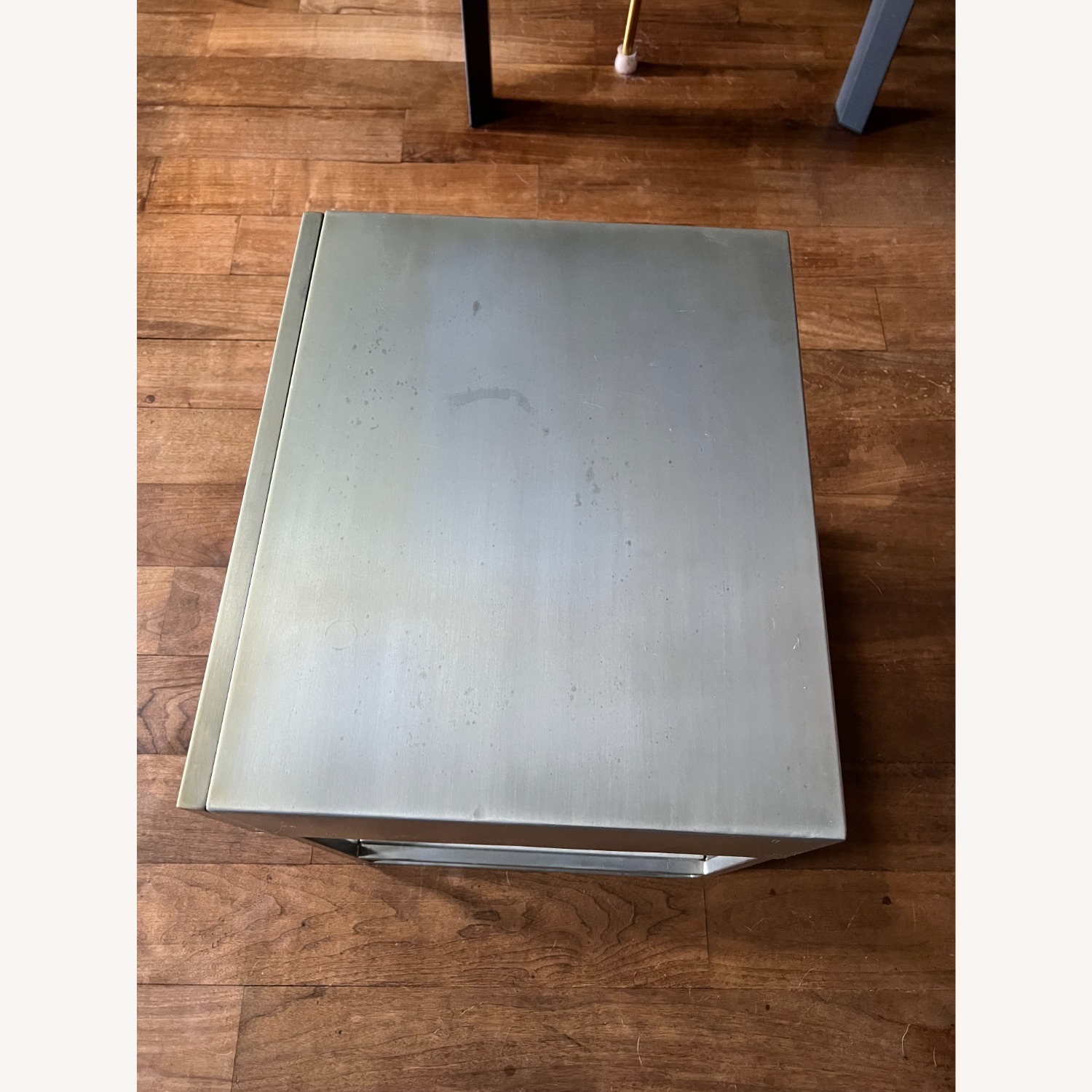 CB2 Proof Silver Stainless Steel Nightstand - image-4