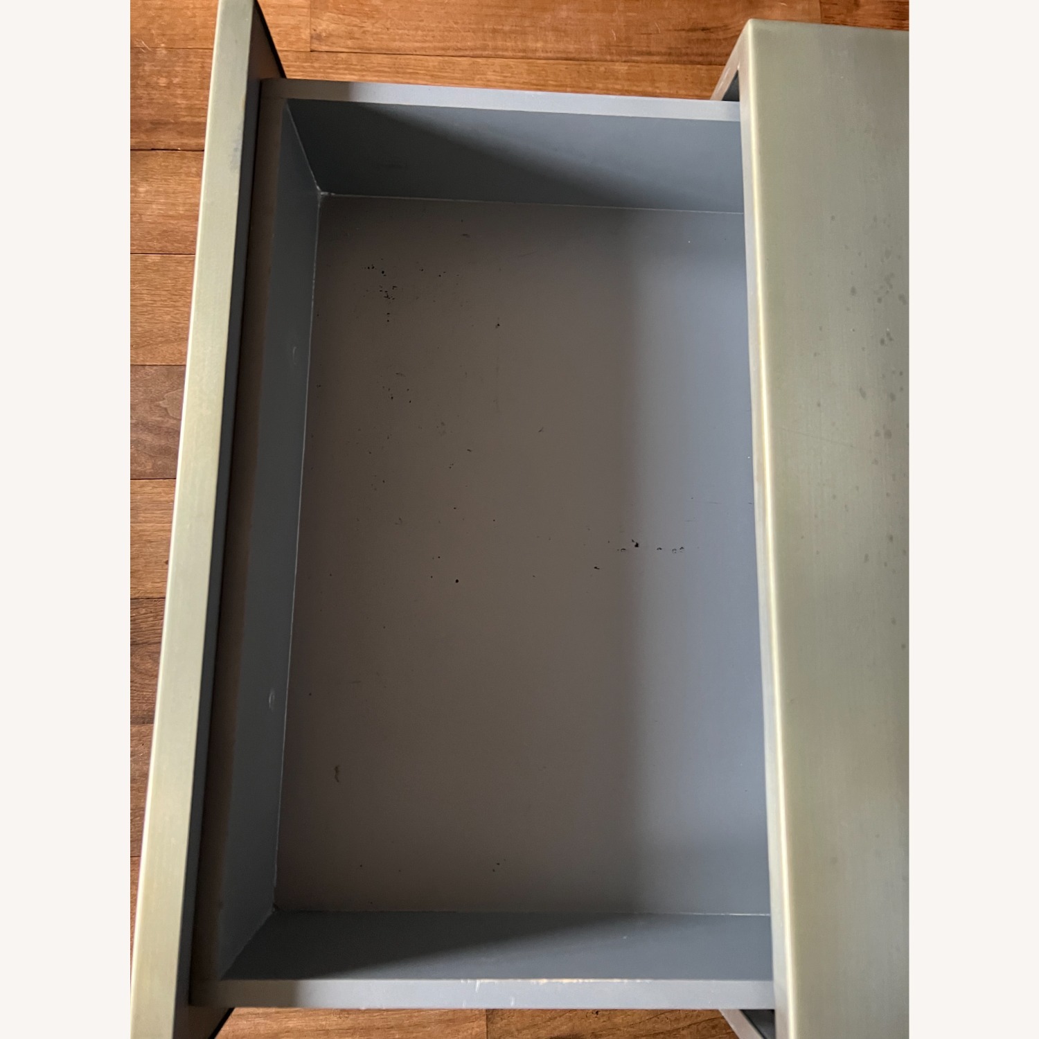CB2 Proof Silver Stainless Steel Nightstand - image-6