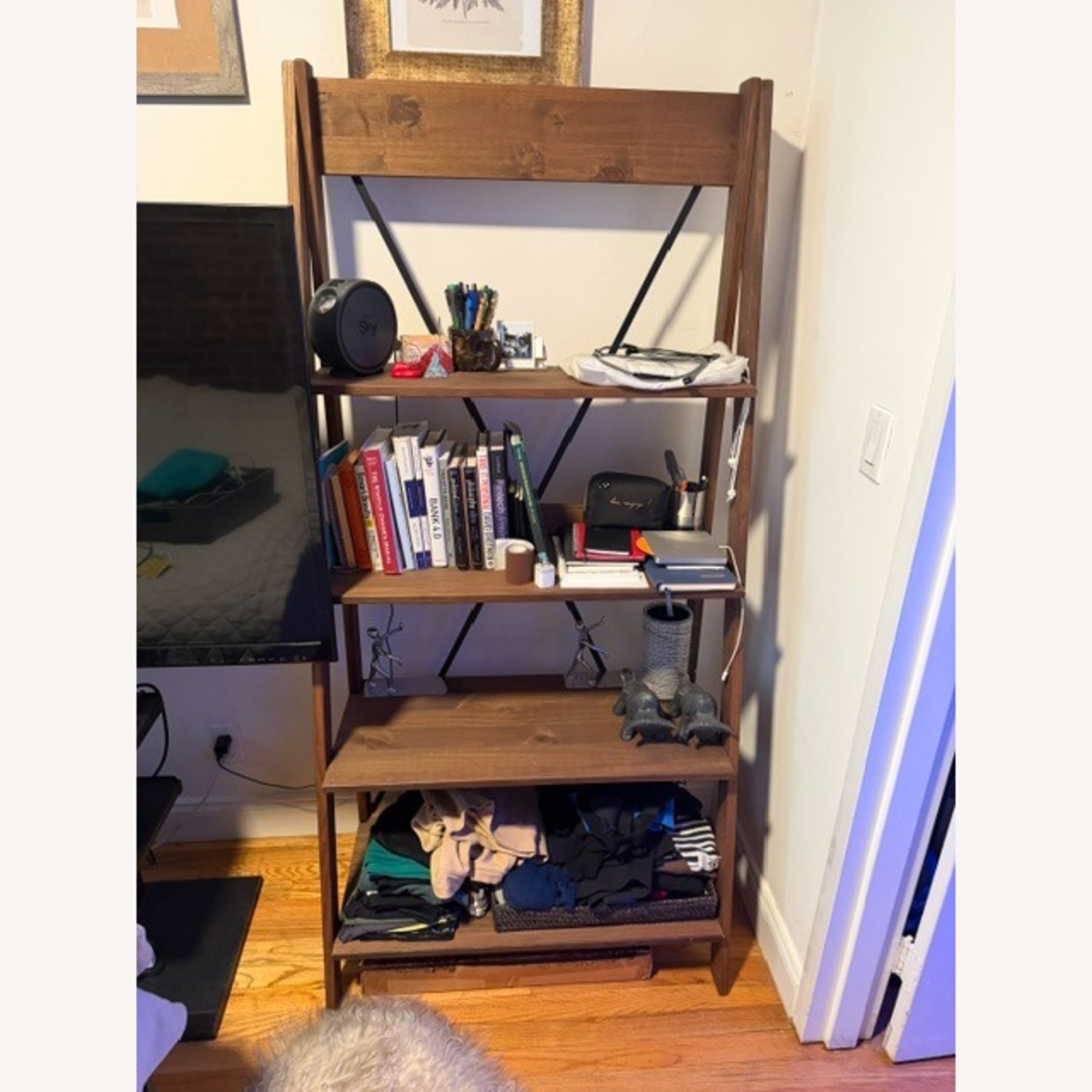 Solid Wood Ladder Bookshelf - image-2