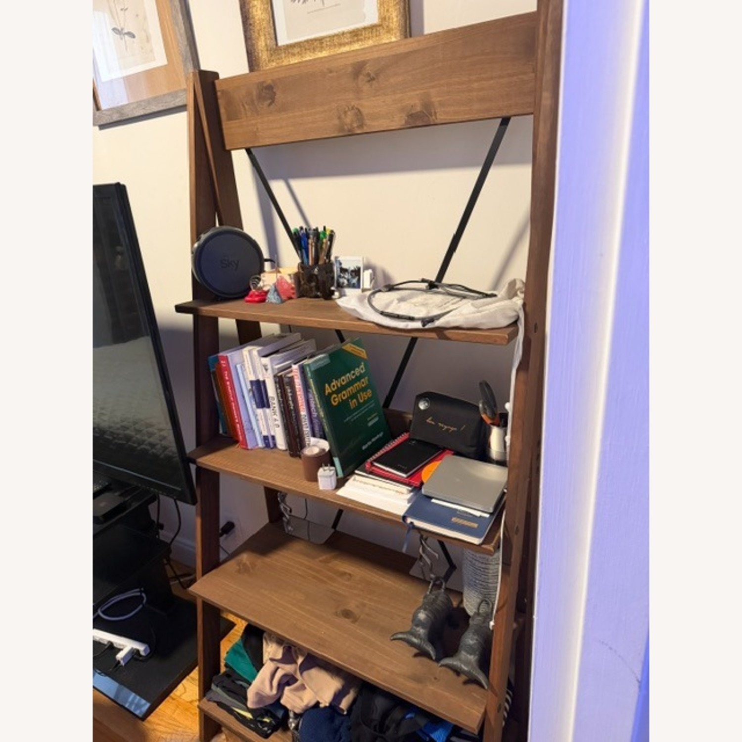 Solid Wood Ladder Bookshelf - image-3