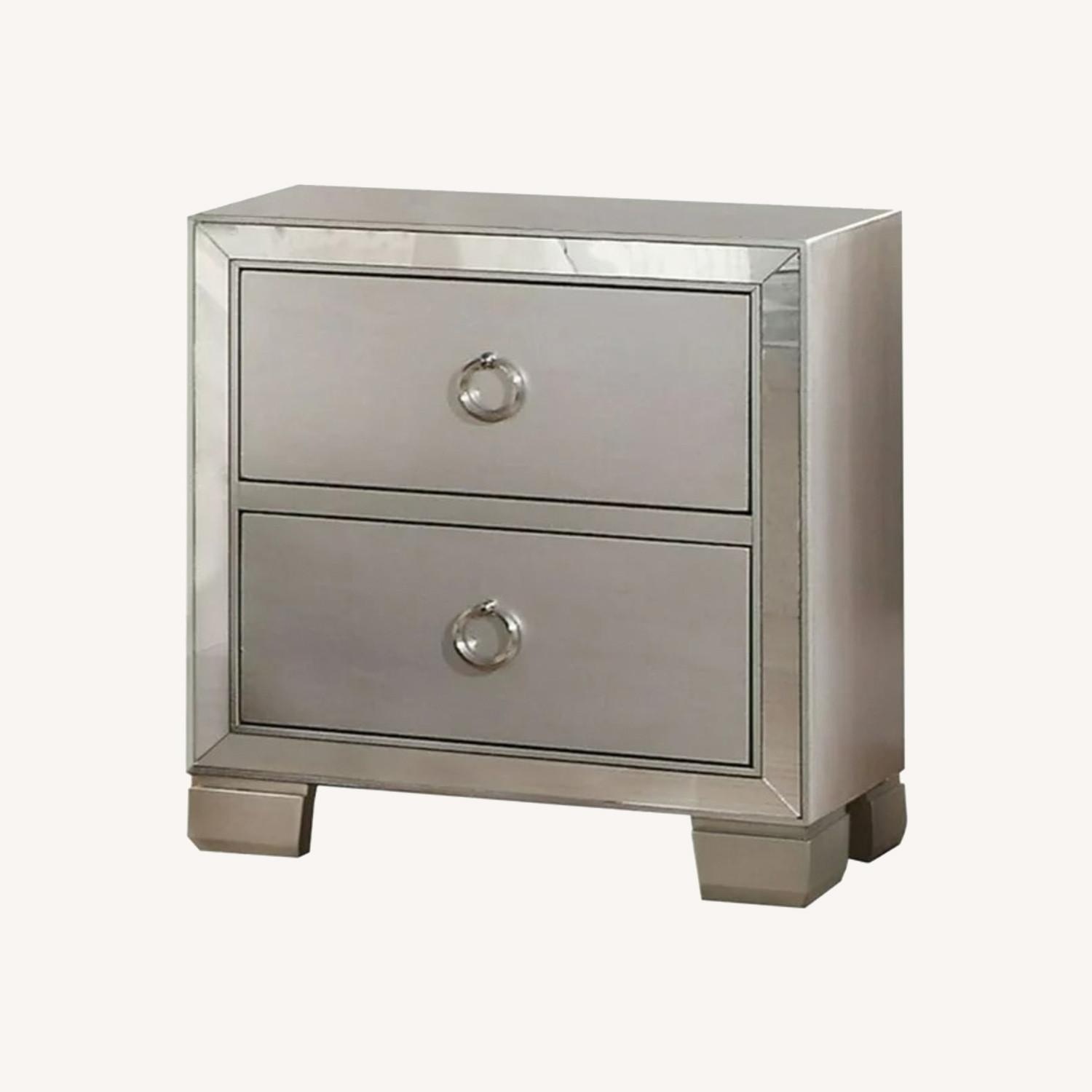 2-Drawers Wooden Bedroom Nightstand - image-6
