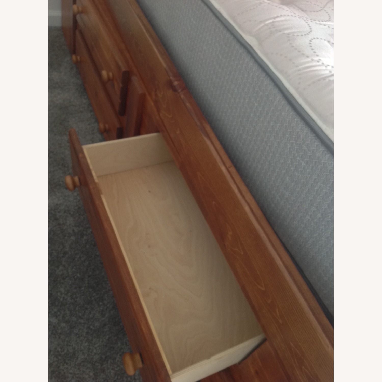 Light Brown Wood Full Bed - image-5