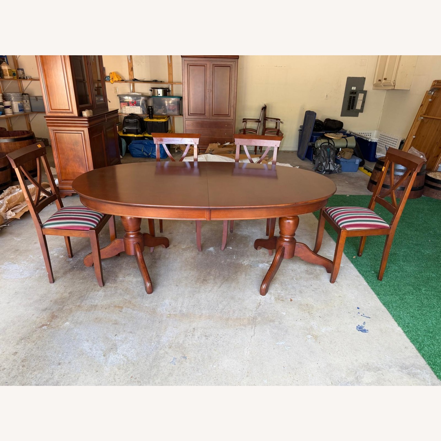 Vintage/Antique Finds Dark Brown Wood Dining Set - image-2