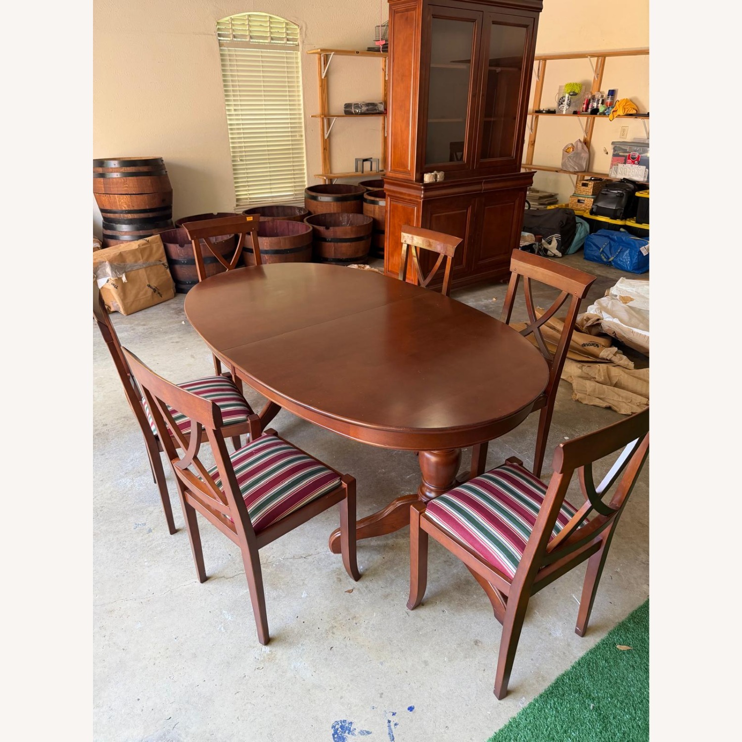 Vintage/Antique Finds Dark Brown Wood Dining Set - image-1