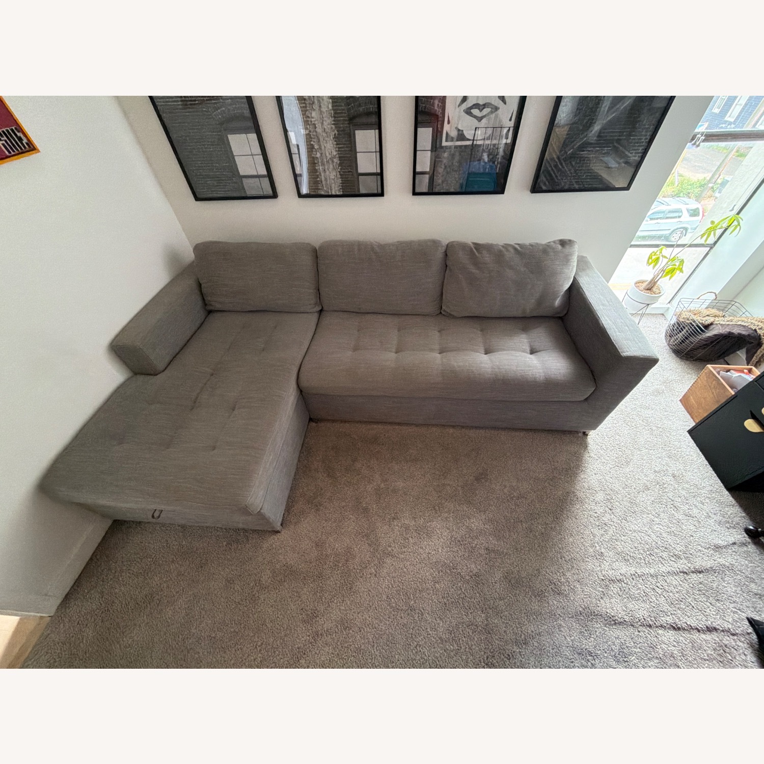 Article Soma Light Gray Fabric 2 Piece Sectional - image-3