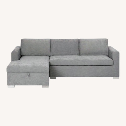 Used Article Soma Light Gray Fabric 2 Piece Sectional for sale on AptDeco